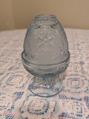 Tiara Light Blue Fairy Lamp (Indiana Glass)